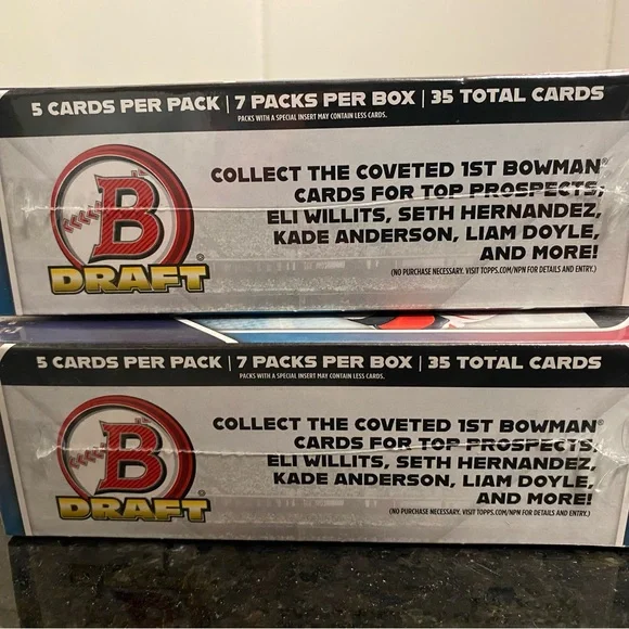 🏟️2025 Topps MLB Bowman Draft Baseball Trading Card Bundle (2 Mega Boxes)⚾️NEW - Picture 5 of 15